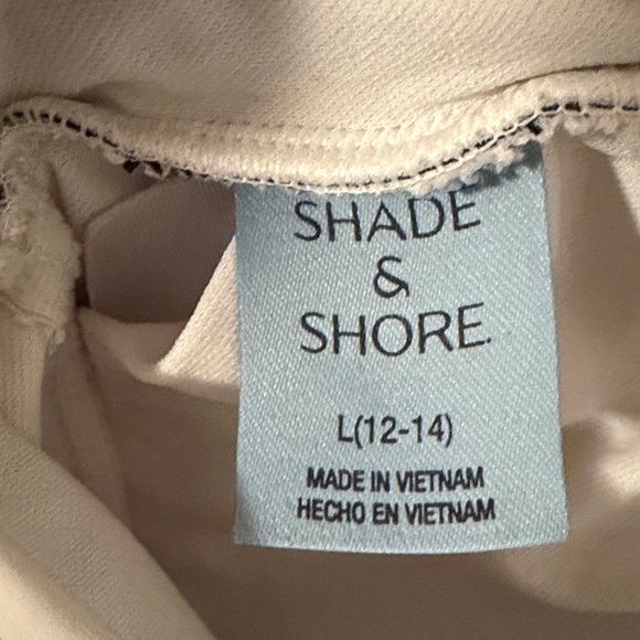 Shade and Shore Women’s Floral Black and Cream one-piece Swimsuit Size Large NEW - Picture 4 of 7